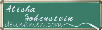 Alisha Hohenstein Visitenkarte
